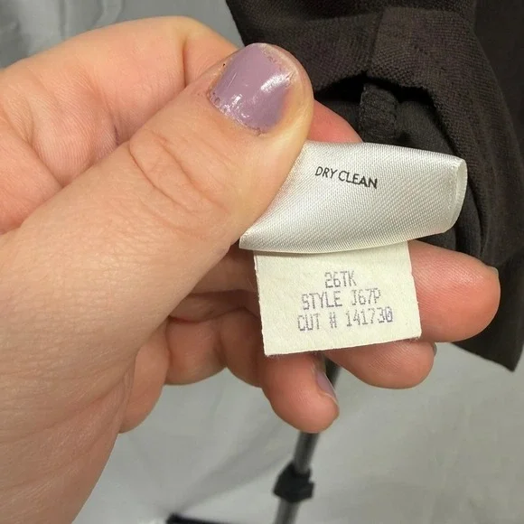 Eileen Fisher Women's Petite Brown Two Way Full Zip Crepe Stretch Jacket PP - Picture 5 of 6